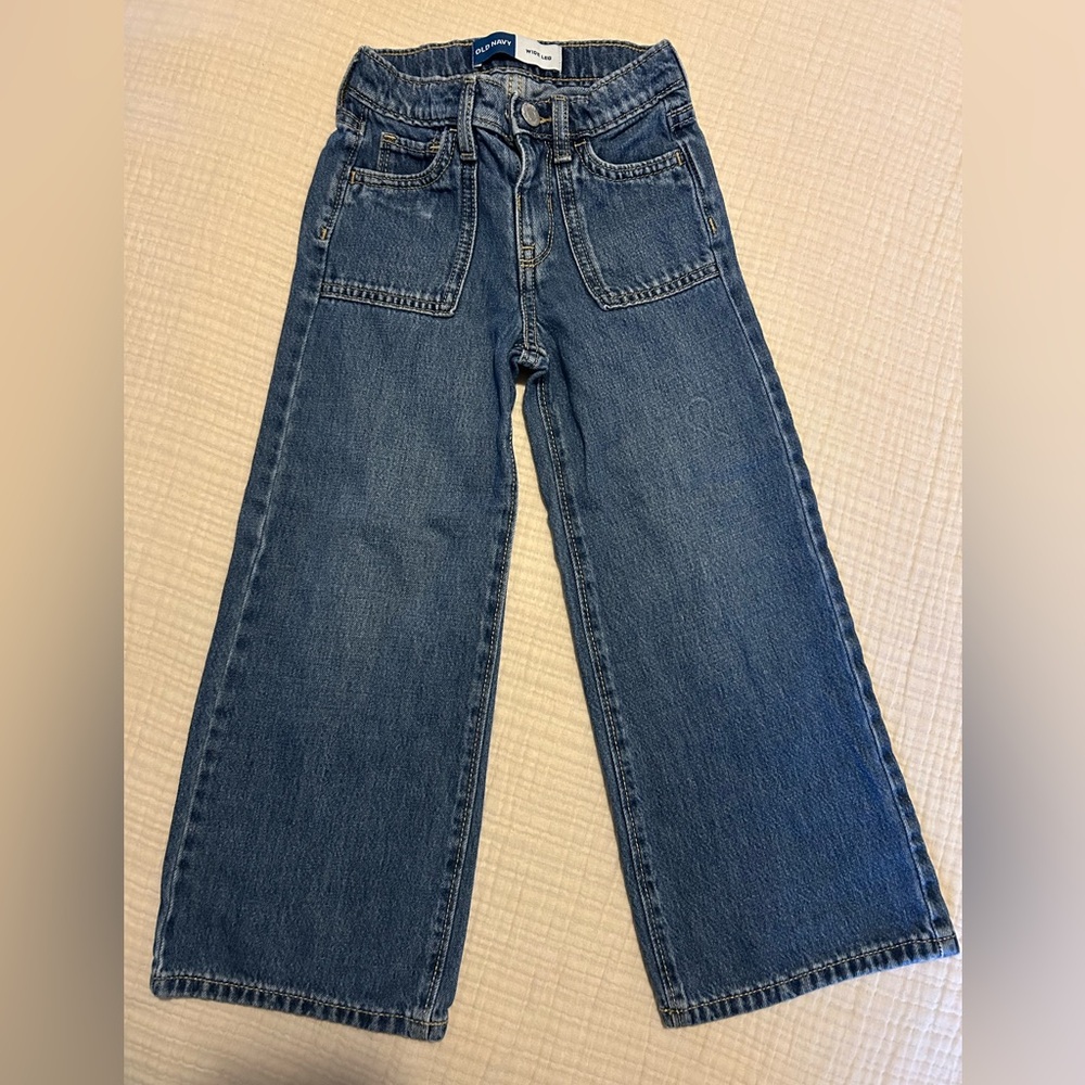 5T girls old navy wide leg jeans